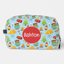 Schattige zomerkamp patroon toilettasje