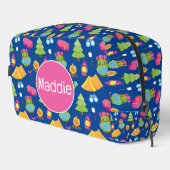 Schattige zomerkamp patroon toilettasje (Rechterhoek)
