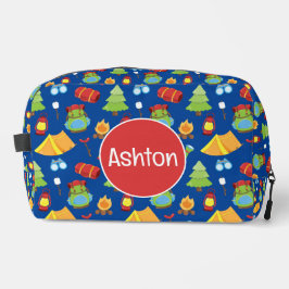 Schattige zomerkamp patroon toilettasje