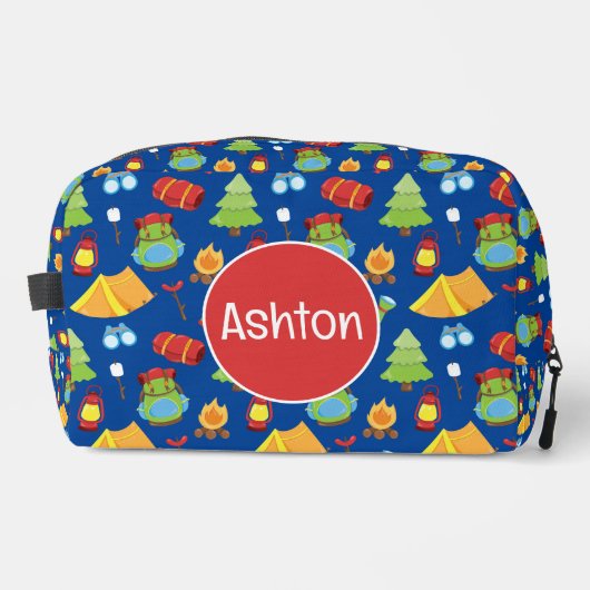 Schattige zomerkamp patroon toilettasje (Voorkant)