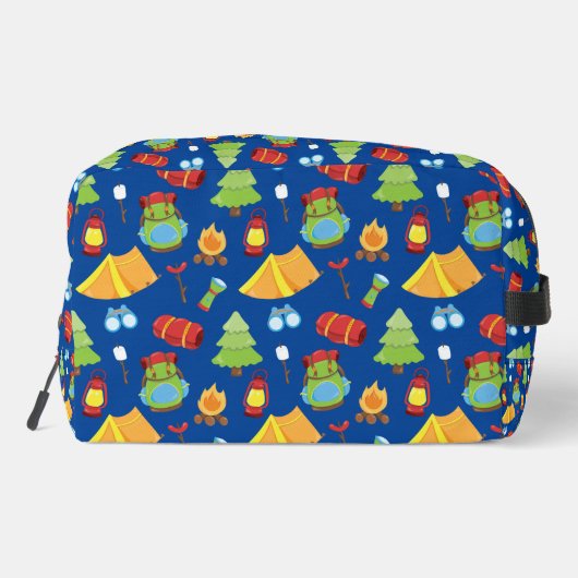 Schattige zomerkamp patroon toilettasje (Achterkant)