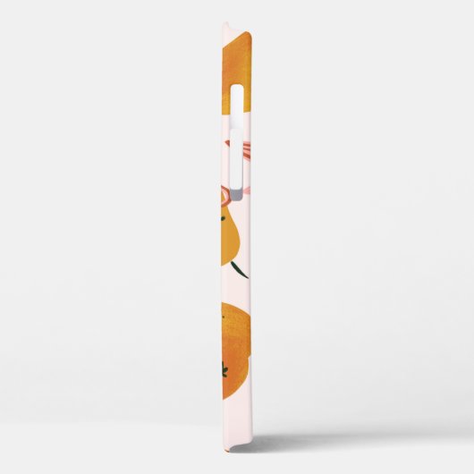 Schattige zomerpatroon met oranje peren. Case-Mate iPhone case (Achterkant / Links)