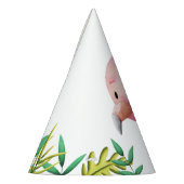 Schattige zomerroze flamingo Tropical Feesthoedjes (Links)