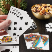 SCHATTIGE ZOMERTHEMA MEISJE POKERKAARTEN (Insitu)