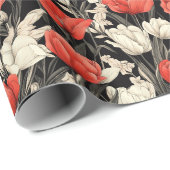 Schattige zomertulpeninpakpapier cadeaupapier (Rol Hoek)