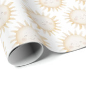 Schattige zon achtergrond cadeaupapier (Rol Hoek)