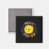 Schattige zon hallo Pre-k3  Magneet (Voorkant / Achterkant)