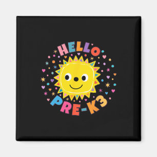 Schattige zon hallo Pre-k3  Magneet