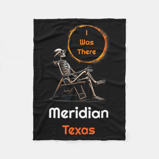Schattige Zonne-eclips Meridiaan Texas Daar Fleece Deken (Voorkant)