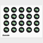 schattige zonnebadende schildpad ronde sticker (Vel)
