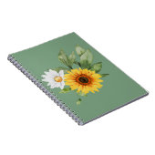 Schattige Zonnebloem & Daisy Notitieboek (Rechterzijde)