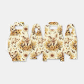 Schattige  Zonnebloem Varkenspatroon Bedankdoosjes (Uitgevouwen)