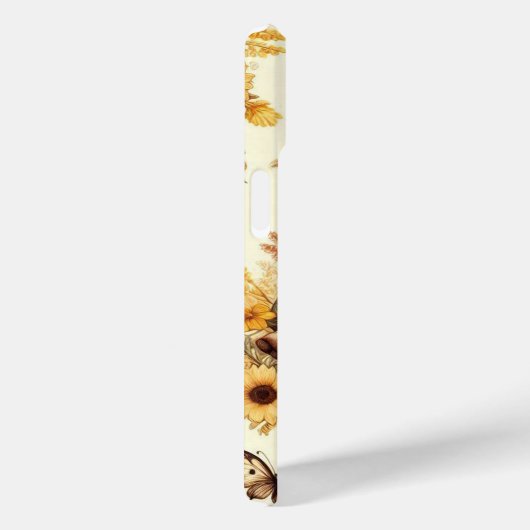 Schattige Zonnebloem Varkenspatroon Case-Mate iPhone Case (Achterkant / Rechts)