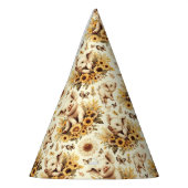 Schattige  Zonnebloem Varkenspatroon Feesthoedjes (Links)