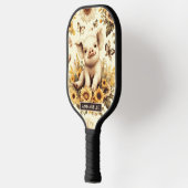 Schattige  Zonnebloem Varkenspatroon Pickleball Paddle (Links)