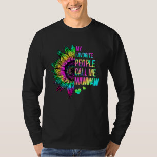 Schattige zonnebloemen mijn favoriete mensen noeme t-shirt