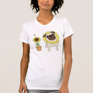 Schattige zonnebloempjes T - shirts - Optionele te