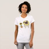 Schattige zonnebloempjes T - shirts - Optionele te (Voorkant volledig)