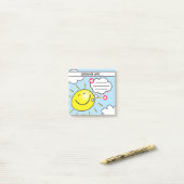 Schattige Zonneschijn Zegt Invulbeloning Voor Kind Post-it® Notes (Op bureau)