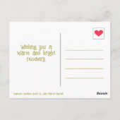 Schattige zonnige glimlach Beterschap spoedig hers Briefkaart (Achterkant)