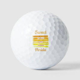 Schattige zonsondergang in Florida Golfballen