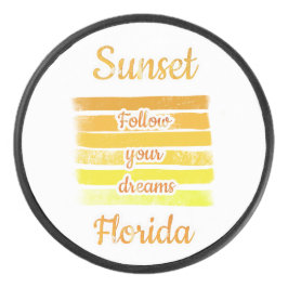 Schattige zonsondergang in Florida Hockey Puck