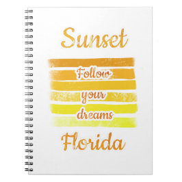 Schattige zonsondergang in Florida Notitieboek