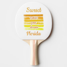 Schattige zonsondergang in Florida Tafeltennisbatje