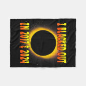 Schattige Zonsverduistering 2017 Totale Zonsverdui Fleece Deken (Voorkant (Horizontaal))