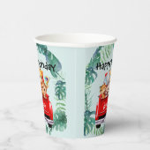 Schattige Zoo oerwoud boerderij truck boys Verjaar Papieren Bekers (Rechts)