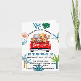 Schattige Zoo oerwoud boerderij truck tractor boy 