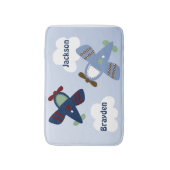 Schattige Zoom Zoom Airplanes Bath Mat (Voorkant Verticaal)