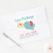 Schattige zorgpakket vierkante sticker (Envelop)