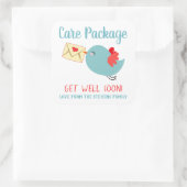 Schattige zorgpakket vierkante sticker (Tas)