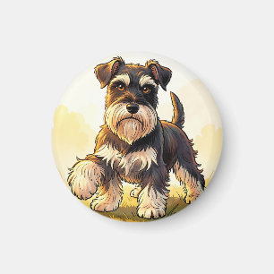 Schattige zout-en-peper Schnauzer Puppy  Magneet