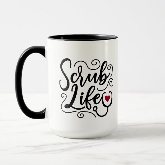 schattige zurenschrobben monogram toevoegen mok (Links)