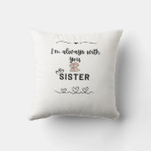 schattige zusterrelatie kussen (Achterkant)