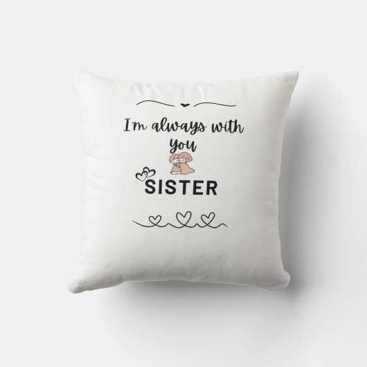 schattige zusterrelatie kussen (Achterkant)