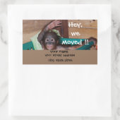 Schattige zwaaiende dierlijke Adresetiketten Rechthoekige Sticker (Tas)