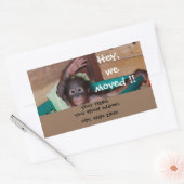 Schattige zwaaiende dierlijke Adresetiketten Rechthoekige Sticker (Envelop)