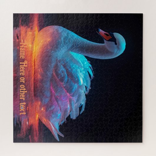 Schattige zwaan voor elke gelegenheid legpuzzel (Horizontaal)