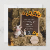 Schattige zwangerschapsaankondiging in landelijke  feestdagenkaart (Voorkant)