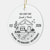 Schattige zwangerschapsaankondiging keramisch ornament (Links)