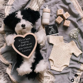 Schattige zwangerschapsaankondiging puppy feestdagenkaart