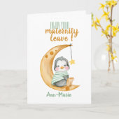 Schattige zwangerschapsverlof kaart (Gele Bloem)