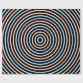 Schattige zwart blauw grijs gestreept patroon cadeaupapier (Vlak)