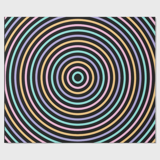 Schattige zwart blauw grijs gestreept patroon cadeaupapier (Vlak)