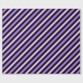 Schattige zwart blauw grijs gestreept patroon cadeaupapier (Vlak)