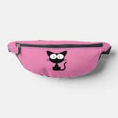 SCHATTIGE ZWART CAT GRAPPIG FANNY PACK HEUPTASJE (Liggend)
