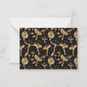 Schattige zwart en goudpatroon gepersonaliseerd notitiekaartje (Achterkant)